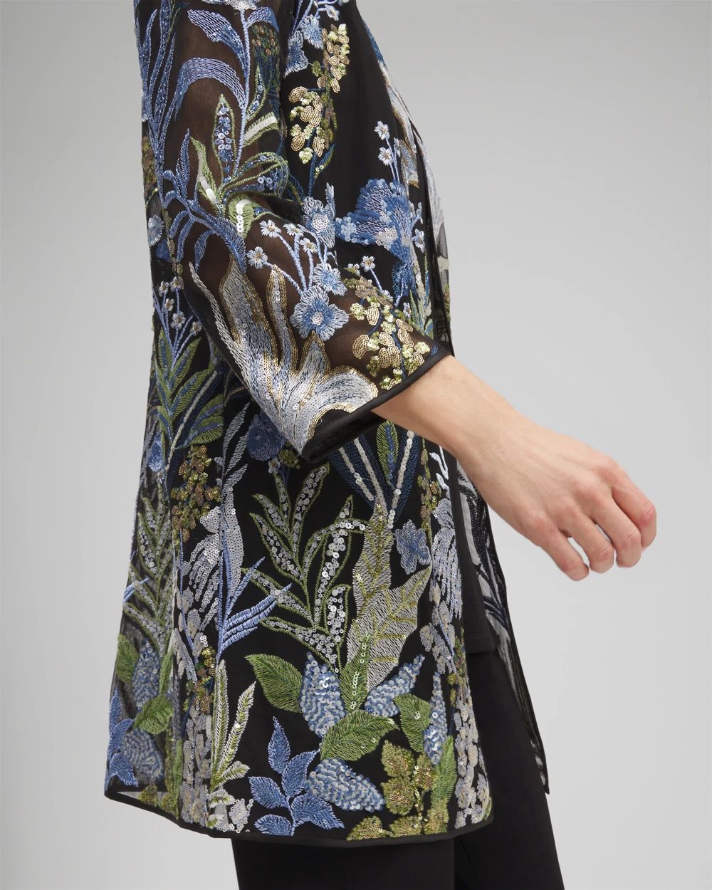 Travelers™ Collection Embroidered Mesh Jacket | Chico's